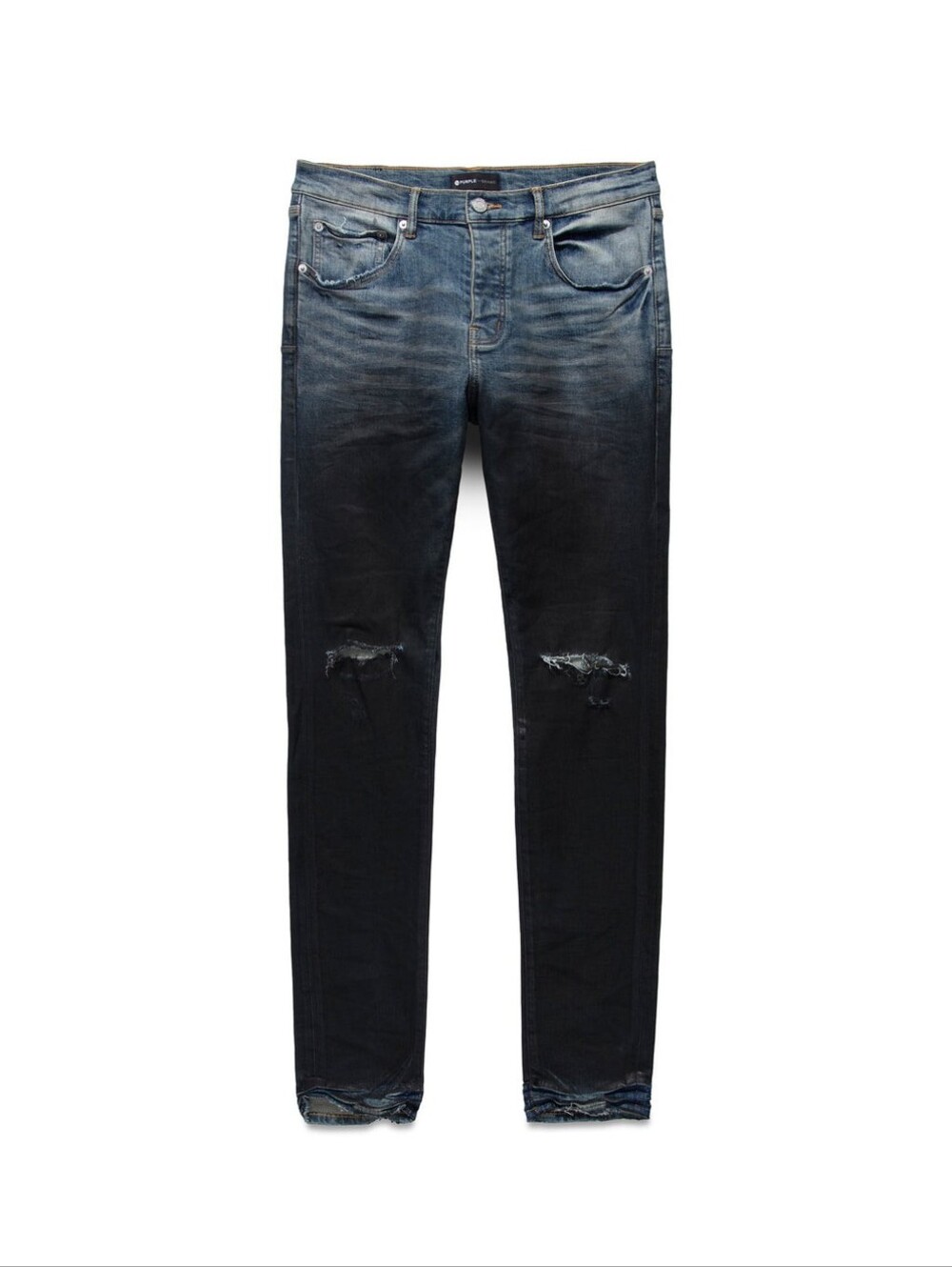 Purple Brand Men's P001 Mid Indigo Coated Gradient Slim Low Rise Jeans NWT Sz 30